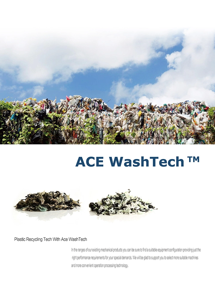 PP PE Film Crushing Washing Drying Recycling Line / Waste Weaving Bag Recycling Machine