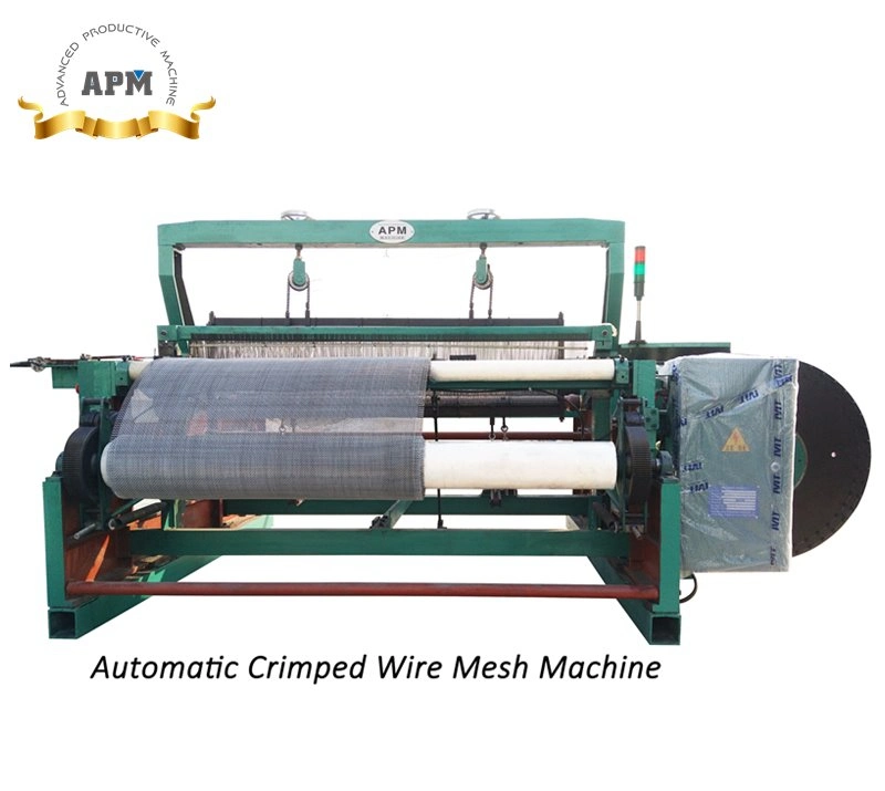 Automatic Productive Metal Fence Security Screen Assembly Crimped Wire Mesh Weaving Machine