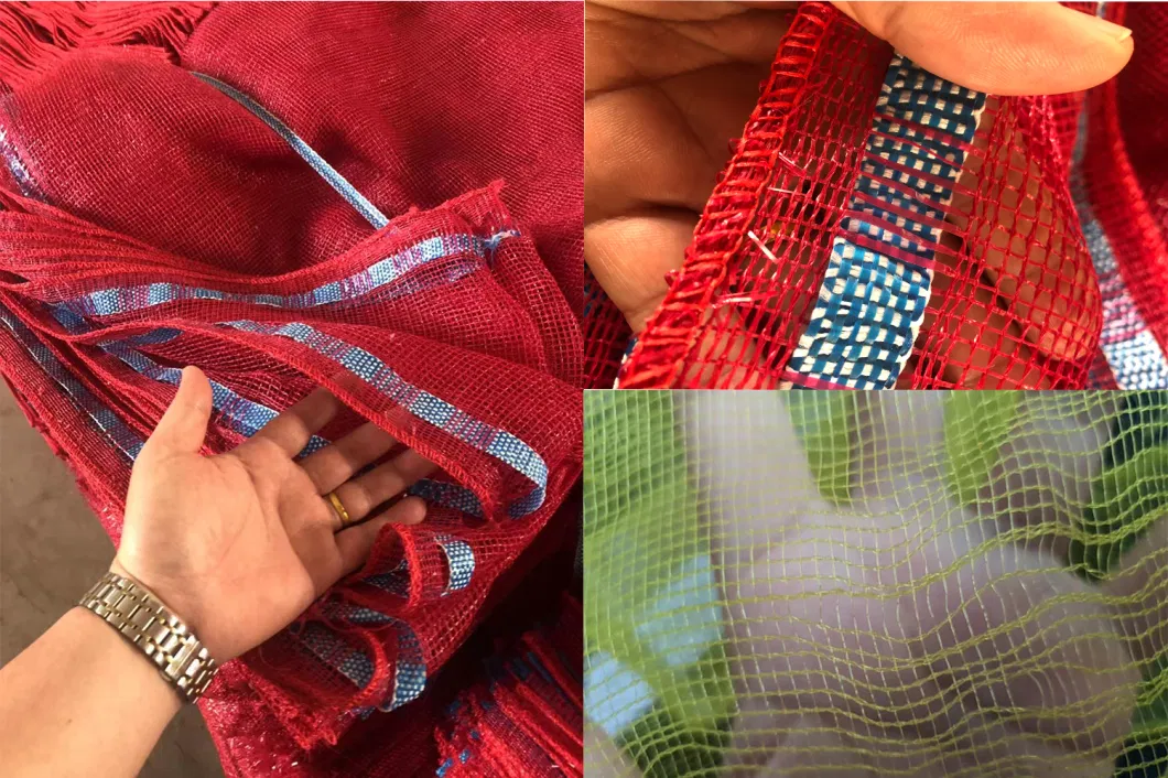 Polyester Leno Mesh Fabric Water Jet Loom Leno Weaving for Onion Bag