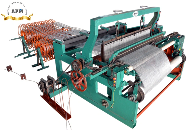 Automatic Productive Metal Fence Security Screen Assembly Crimped Wire Mesh Weaving Machine